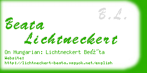 beata lichtneckert business card